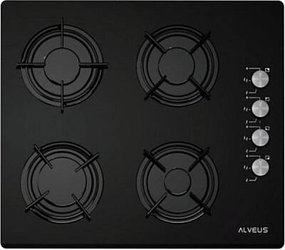 Alveus Alv Gls 640 Ankastre Sıyah Cam Ocak - 1