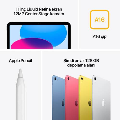 Apple Ipad A16 11. Nesıl Wı-fı 128 Gb 11ınc (md3y4tu/a-md4a4tu/a) Tablet - 2