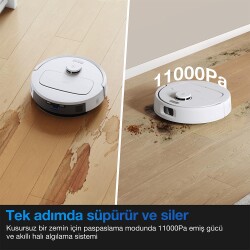 Ecovacs Deebot N20e Plus 10.000pa-wıfı-navıgatıon-supurme-sılme Cop Istasyonlu Robot Supurge - 2