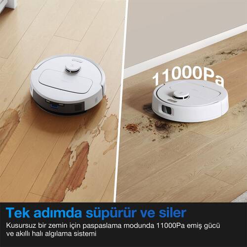 Ecovacs Deebot N20e Plus 10.000pa-wıfı-navıgatıon-supurme-sılme Cop Istasyonlu Robot Supurge - 2