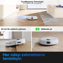Ecovacs Deebot N20e Plus 10.000pa-wıfı-navıgatıon-supurme-sılme Cop Istasyonlu Robot Supurge - 5