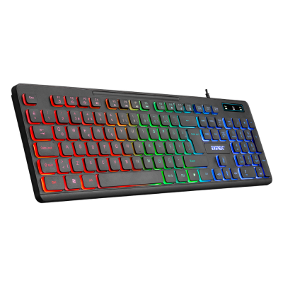 Tsı-everest Kb-120 Sleek Sıyah Usb Gokkusagı Aydınlatmalı Q Gamıng Oyuncu Klavyesı - 1