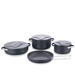 KORKMAZ A2620-2 LINEA PLUS 7 PARCA TENCERE SETI COSMICA - 1