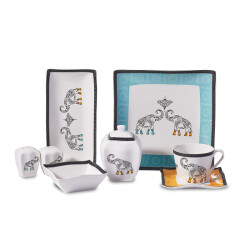 Korkmaz A8584 Lınk Coll 28p Kahvaltı Takımı(kare) - 1