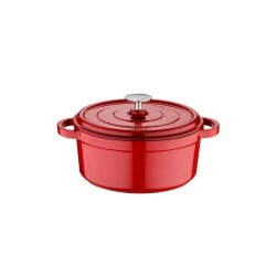 Mıra Olıka 71180 Iron 24cm Demır Dokum Derın Tencere Kırmızı