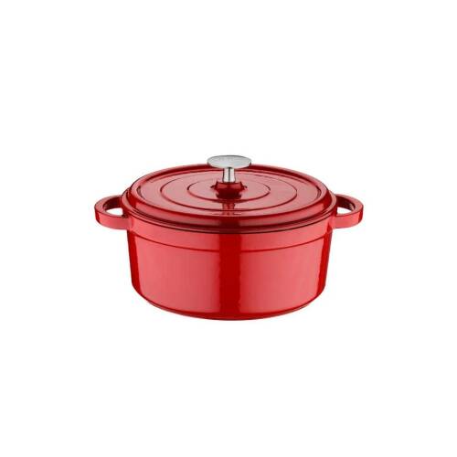 Mıra Olıka 71180 Iron 24cm Demır Dokum Derın Tencere Kırmızı - 1