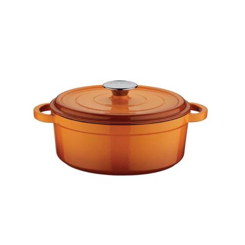 Mıra Olıka 73820 Iron 24cm Demır Dokum Derın Tencere Turuncu - 1