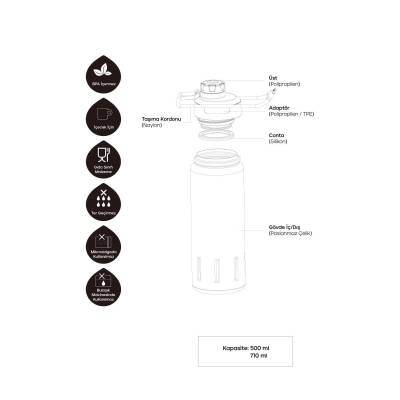 SANTECO KTWO SPORCU TERMOS 710ML - 3