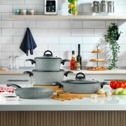 SCHAFER CUCINA 7 PRC GRANIT TENCERE SET GRI - 7