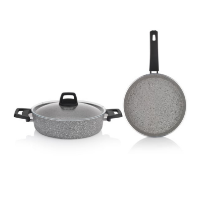 Schafer Eternal Basık Tencere 26cm-tava 26cm (ıkılı Set Grı) - 1