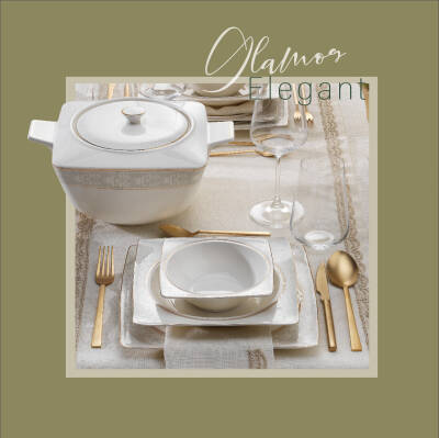 Schafer Glamor Elegant Yemek Takım-60 Prc-beyaz01 - 2