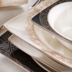 SCHAFER GLAMOR GOLDEN 60 PRC YEMEK TAKIMI GOLD/SIYAH - 4