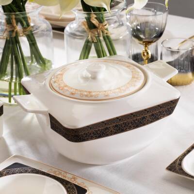 SCHAFER GLAMOR GOLDEN 60 PRC YEMEK TAKIMI GOLD/SIYAH - 6