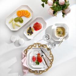 SCHAFER GRACEFUL BONE YEMEK TAKIMI 56 PARCA- GOLD - 8