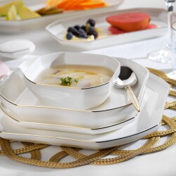 SCHAFER GRACEFUL BONE YEMEK TAKIMI 56 PARCA- GOLD