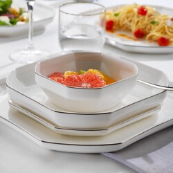 SCHAFER GRACEFUL BONE YEMEK TAKIMI 56 PARCA- PLATIN - 2