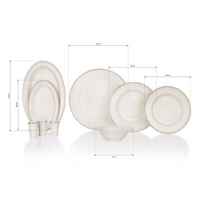 SCHAFER MANDY YEMEK TAKIMI 56 PARCA- PLATIN - 1