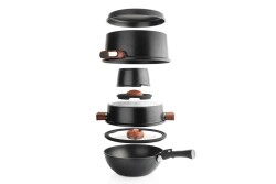 SCHAFER MATRIX DOKUM TENCERE SETI 8 PRC SIYAH