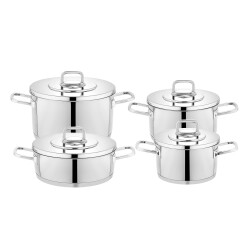 SCHAFER NEW PRIME CELIK TENCERE SETI 8 PARCA- INOX - 2