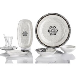 Schafer Sharon 32 Prc Kahvaltı Takım Sıyah