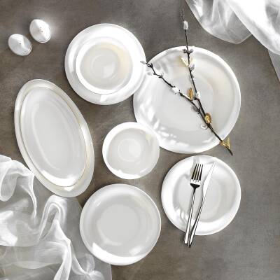 SCHAFER SUPERFINE BONE ELIXIR YEMEK TAKIMI 56 PARCA PLATIN - 4