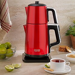 SCHAFER TEAFORM PLUS PASLANMAZ CELIK CAY MAKINESI KIRMIZI - 2