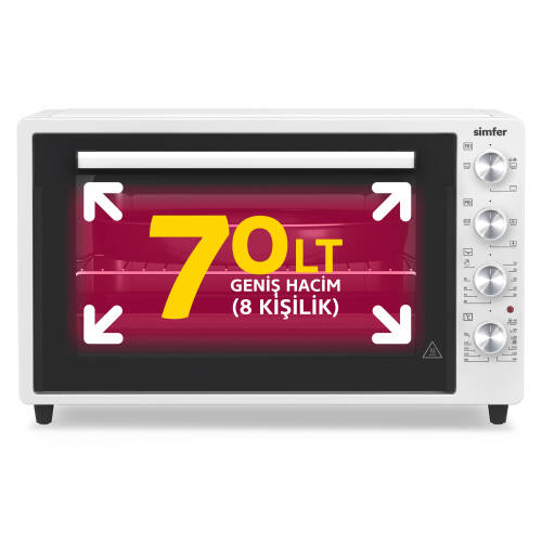 Sımfer 7032 70 Lt Beyaz Mını Fırın - 2