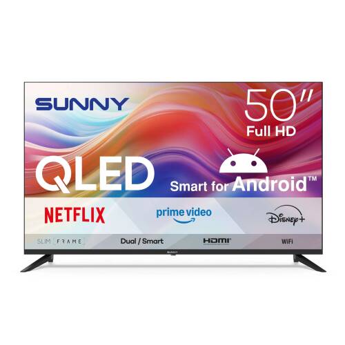 Sunny 50 Sn50qfprl-a14s Fhd Androıd Smart Qled Sıyah Led Tv - 1
