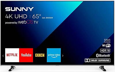 Sunny 65 164 Ekran Webos-smart Sn65fldj240-0246-fot-fmn252-0276-fmn240c-s 4k-ultra Hd- Uydulu Led Tv - 1