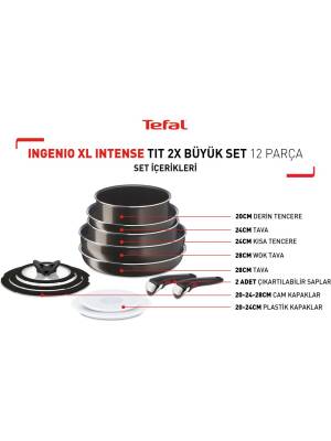 TEFAL INGENIO XL INTENSE TIT 2X BUYUK SET 12 PRC - 1