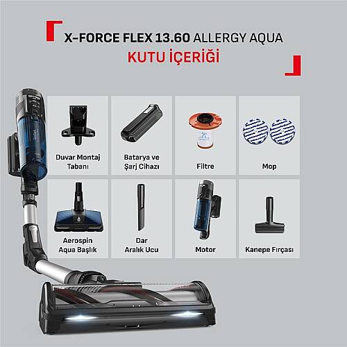 TEFAL X FORCE LEX 13.60 ALLERGY AQUA AEROS SARJLI SUPURGE - 11