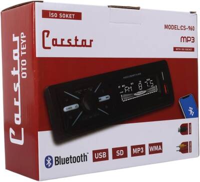 TSI - CARSTAR CS-960 CIFT USB/SD/FM/AUX/BLUETOOTH KUMANDALI OTO TEYP 4X60 WATT - 3