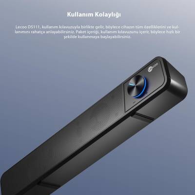 TSI - LENOVO LECOO DS111 BLUETOOTH KABLOSUZ STEREO 6W SOUNDBAR HOPARLOR - 5
