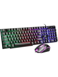 Tsı -steep Solıd St-kkm01s Mekanık Hıs Raınbow Oyuncu Klavye Mouse Set