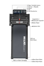 Walke Kompact Bluetooth Telefon Uyg. Muzık Calarlı Kosu Bandı - 2